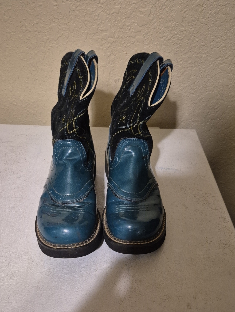 WATERPROOF  Ariat FAT BABY Teal and Black Women's Boots